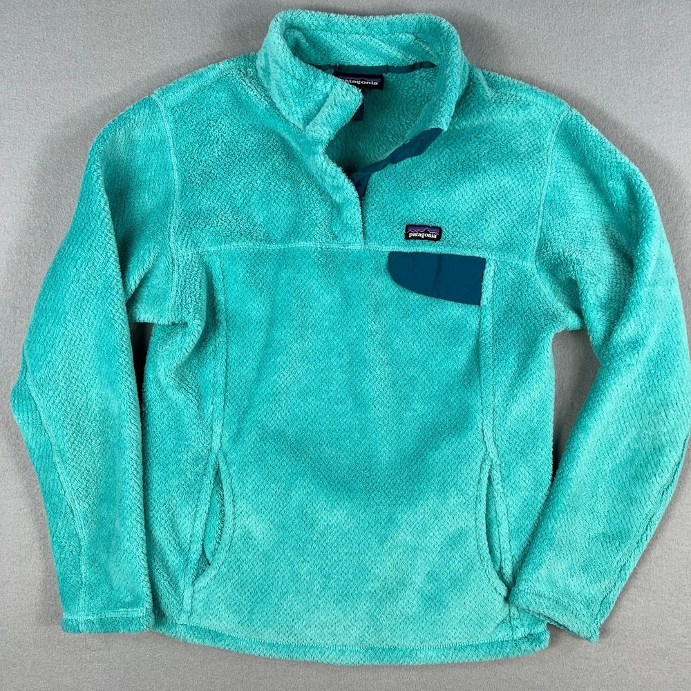Patagonia Re Tool 1/4 Snap T Pullover Womans S/XS Fleece Teal Polartec Gorpcore